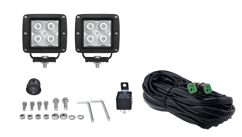 Hella Cube 4 Led Off Rd Kit Ped 357204821 Photo - out of package