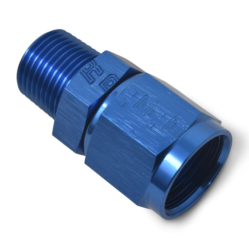Russell -8 AN AN Female To Male NPT (Blue Finish) 614228 Photo - out of package