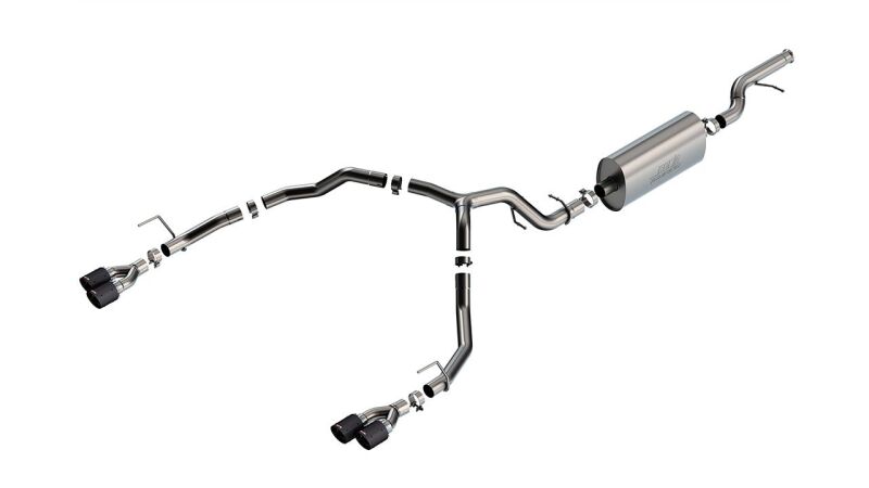 Borla 21-22 Chevrolet Tahoe 5.3L V8 2/4WD 4DR 3in/2.75in Touring Cat-Back Exhaust -Carbon Fiber Tips 140856CF 140856CF Photo - Primary