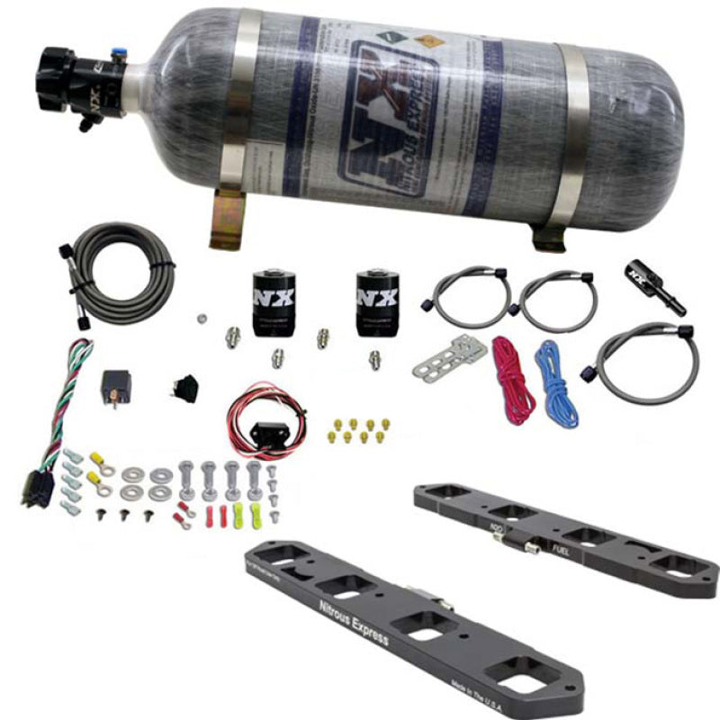 Nitrous Express Chrysler/Dodge 5.7L/6.1/L6.4L Hemi Direct Port Plate System w/12lb Bottle 20958-12 20958-12 Photo - Primary