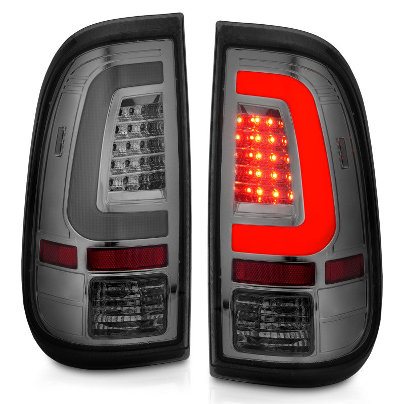 ANZO 2008-2016 Ford F-250 LED Taillights Chrome Housing Smoke Lens (Pair) 311357 311357 Photo - Unmounted