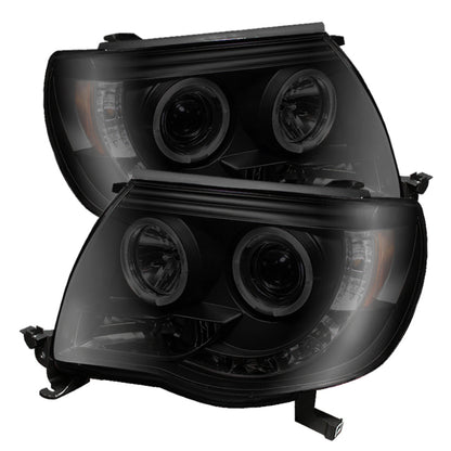 Spyder Toyota Tacoma 05-11 Projector Headlights LED Halo LED Blk Smke PRO-YD-TT05-HL-BSM 5078650 5078650 Photo - Primary
