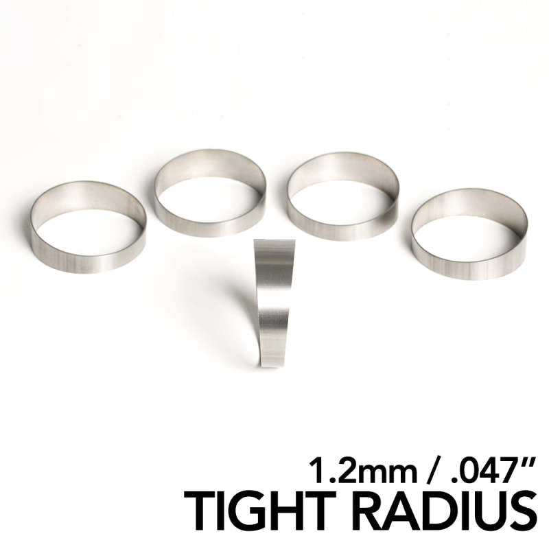 Ticon Industries 2.13in Diameter 1.25D Tight Radius 1.2mm/.047in Titanium Pie Cut - 5pk 109-05401-0014