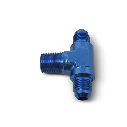 Russell -6 AN Flare to Pipe Tee Adapter (Blue Finish) 660120 Photo - out of package