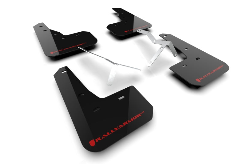 Rally Armor 23-24 Acura Integra + Integra A-Spec Black UR Mud Flap W/Red Logo (No Drilling Req.) MF109-UR-BLK-RD MF109-UR-BLK-RD Photo - Primary