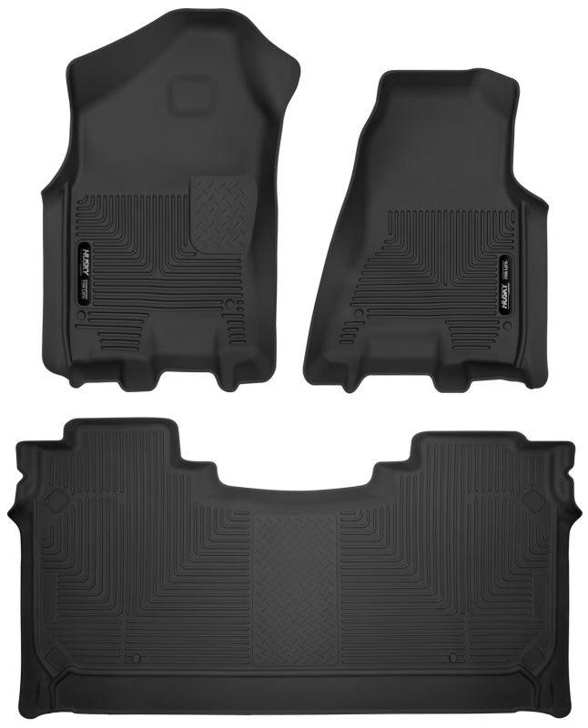 Husky Liners 2019 Dodge Ram 1500 Crew Cab w/Storage Box Front & 2nd Seat X-Act Contour Floor Liners 54608 54608 Photo - Primary