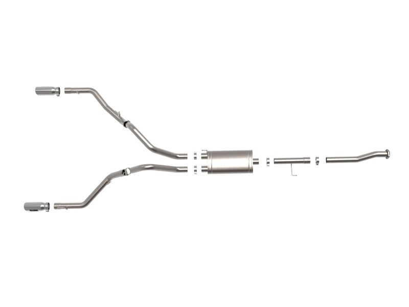 aFe Vulcan Series 3in 304SS Cat-Back w/ Polished Tips 15-20 Ford F-150 V6 2.7L/35L(tt) / V8 5.0L 49-33130-P 49-33130-P Photo - Unmounted