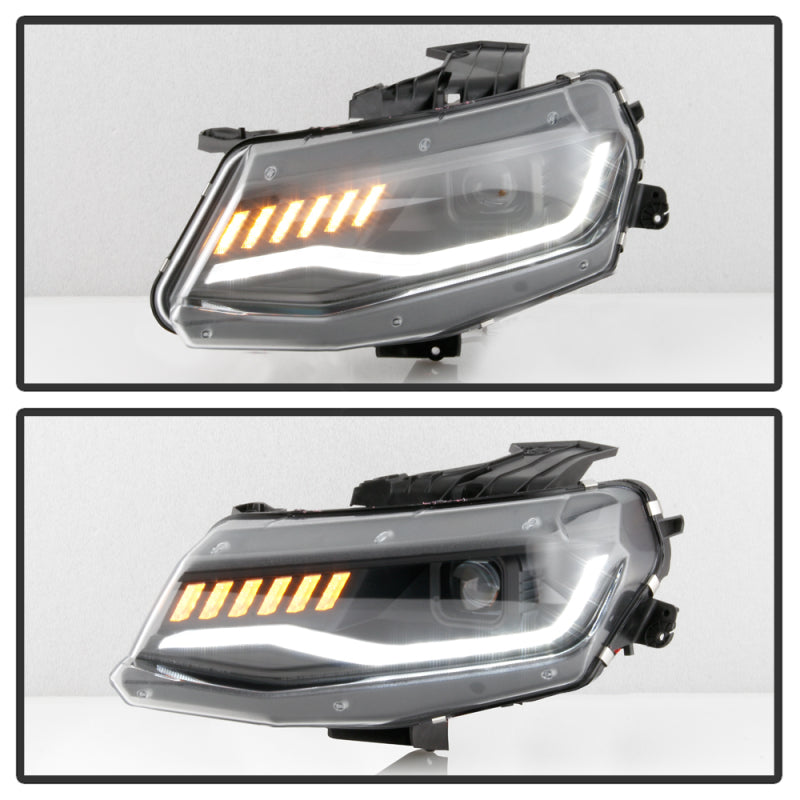 Spyder Chevy Camaro 16-18 Halogen Model Projector Headlights Black PRO-YD-CCAM16HALSI-SEQ-BK 5087331 5087331 User 5