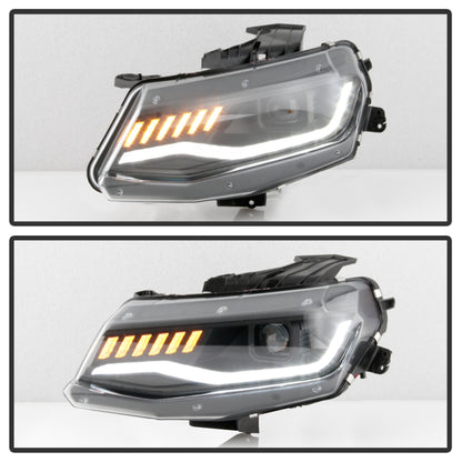 Spyder Chevy Camaro 16-18 Halogen Model Projector Headlights Black PRO-YD-CCAM16HALSI-SEQ-BK 5087331 5087331 User 5