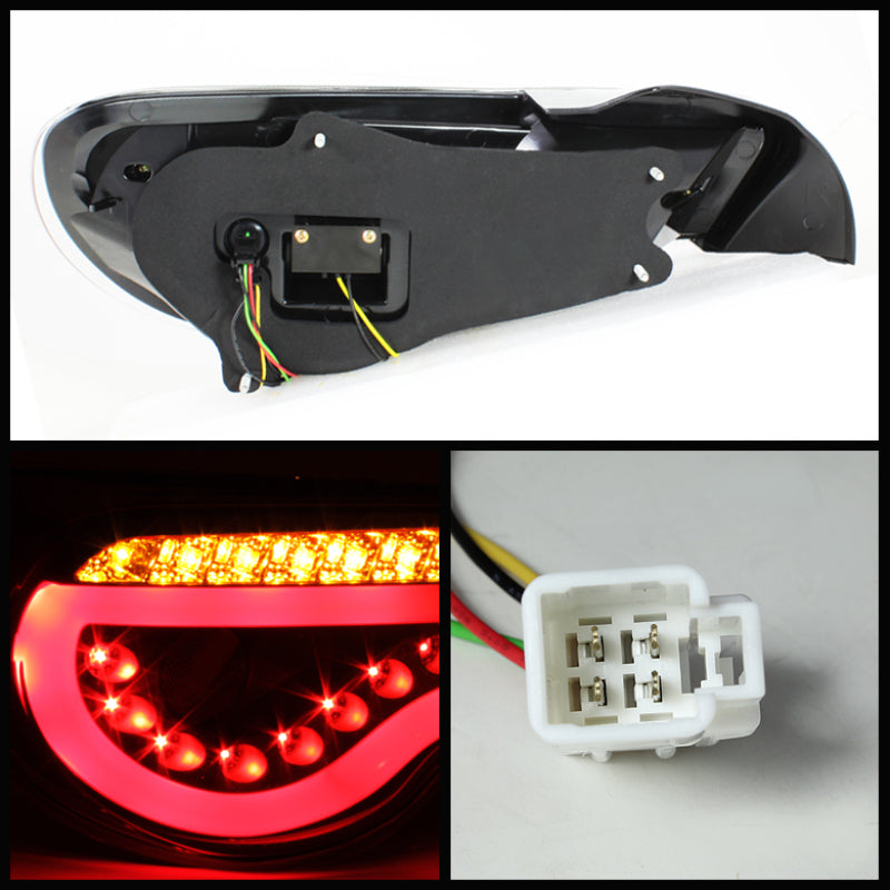 Spyder Scion FRS 12-14/Subaru BRZ 12-14 Light Bar LED Tail Lights Black ALT-YD-SFRS12-LBLED-BK 5072009 5072009 User 1