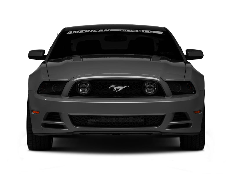 Raxiom 13-14 Ford Mustang w/ Factory HIDLED Halo Projector Headlights- Black Housing (Smoked Lens) 49170 49170 Photo - Close Up