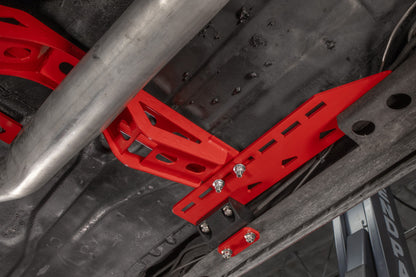 UMI Performance 78-88 GM G-Body Modular Adjustable Transmission Crossmember - Black 3108-B 3108-B Photo - Mounted