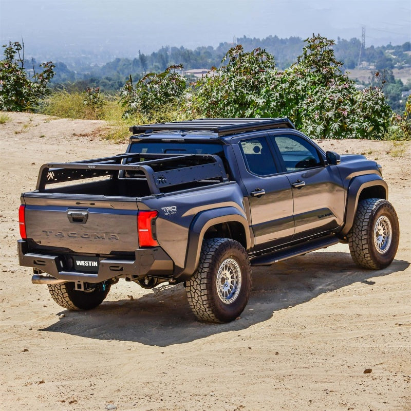 Westin 05-21 Toyota Tacoma Overland Cargo Rack Base - Textured Black 51-20015 51-20015 Photo - Mounted