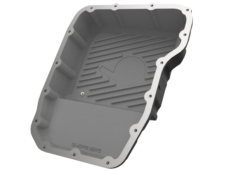 aFe Transmission Pan (Black w/ Machined Fins) 13-19 Dodge Diesel Trucks L6-6.7L (td) 46-71160B 46-71160B Photo - Unmounted