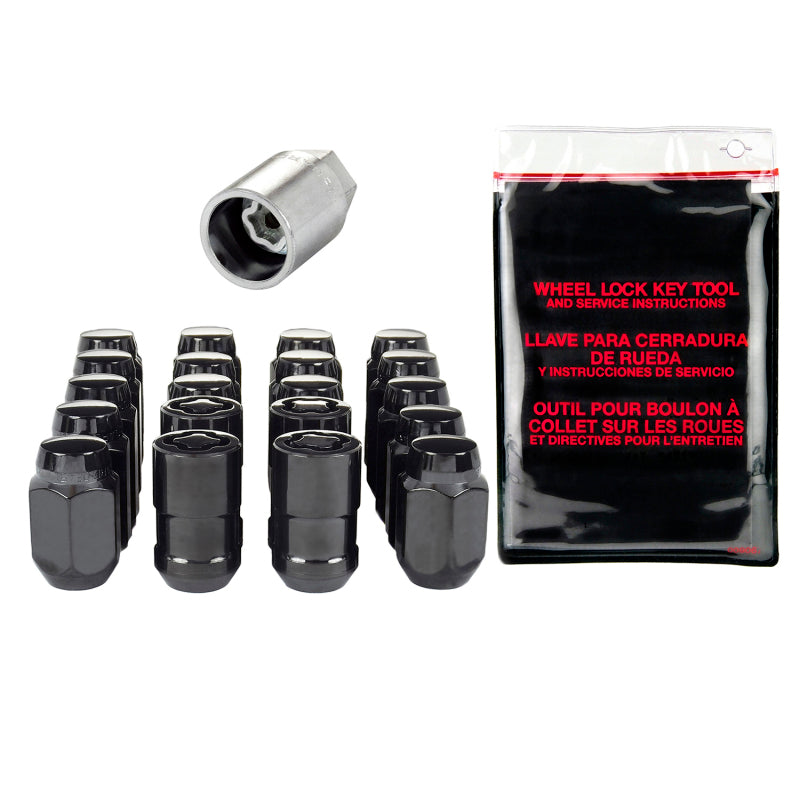 McGard 5 Lug Hex Install Kit w/Locks (Cone Seat Nut) M12X1.5 / 13/16 Hex / 1.5in. Length - Black 84558 84558 Photo - Primary