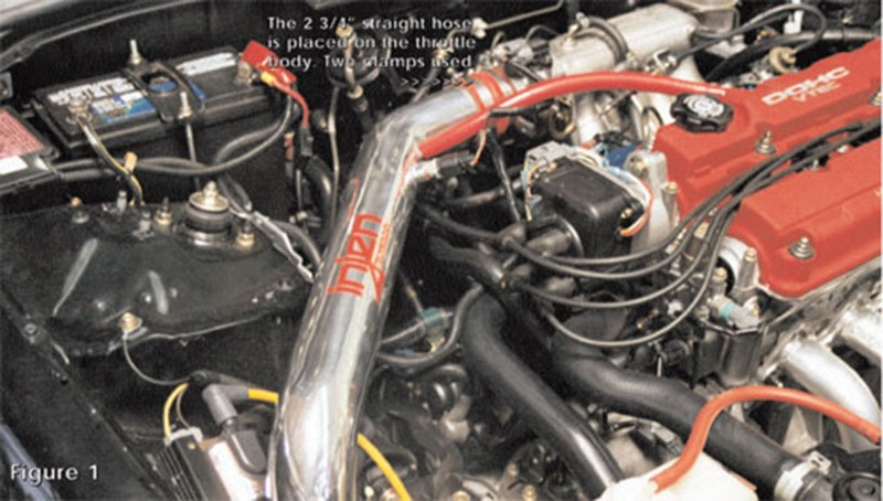 Injen Black Cold Air Intake 99-00 Honda Civic Si 1.6L 4 Cyl RD1560BLK Photo - Mounted