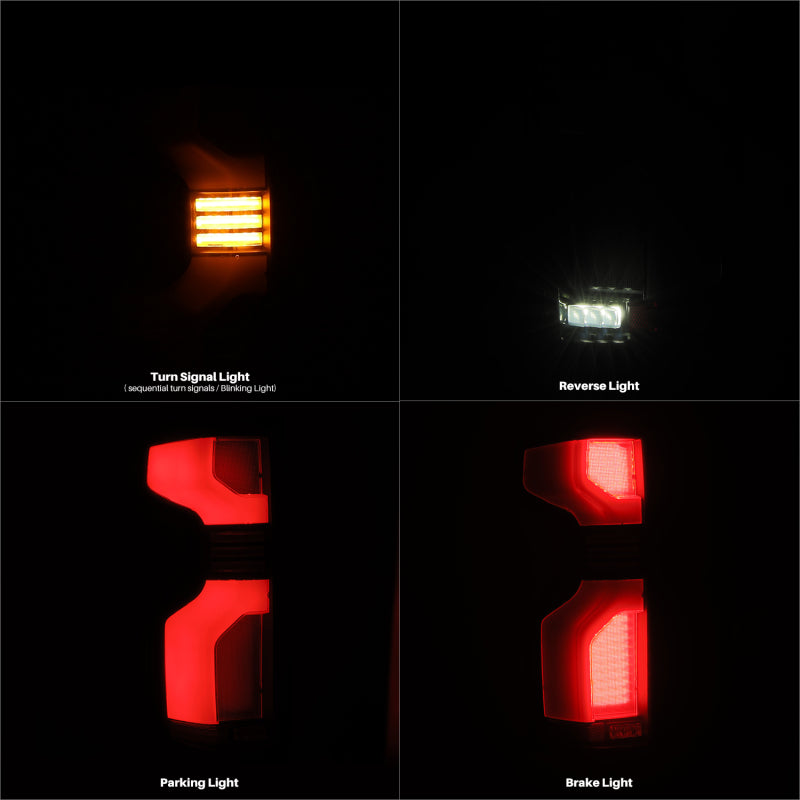 AlphaRex 19-24 Chevy Silverado 1500 / 20-24 2500HD/3500HD LUXX-Series LED Tail Lights Alpha Black 620078 620078 User 1