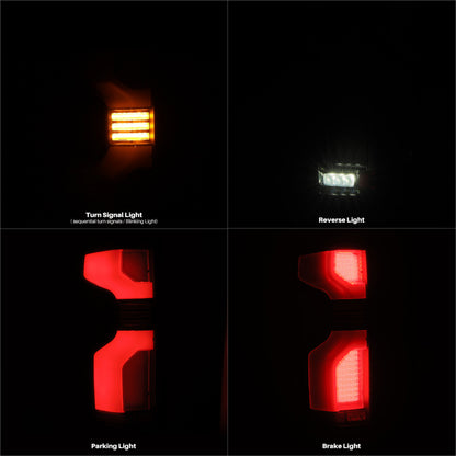 AlphaRex 19-24 Chevy Silverado 1500 / 20-24 2500HD/3500HD LUXX-Series LED Tail Lights Alpha Black 620078 620078 User 1