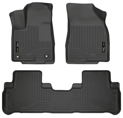 Husky Liners 14 Toyota Highlander Weatherbeater Black Front & 2nd Seat Floor Liners 99601 Photo - Primary