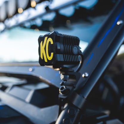 KC HiLiTES FLEX ERA 1 Single Light Cover ONLY (Black/Yellow KC Logo) 5328 5328 Photo - lifestyle view