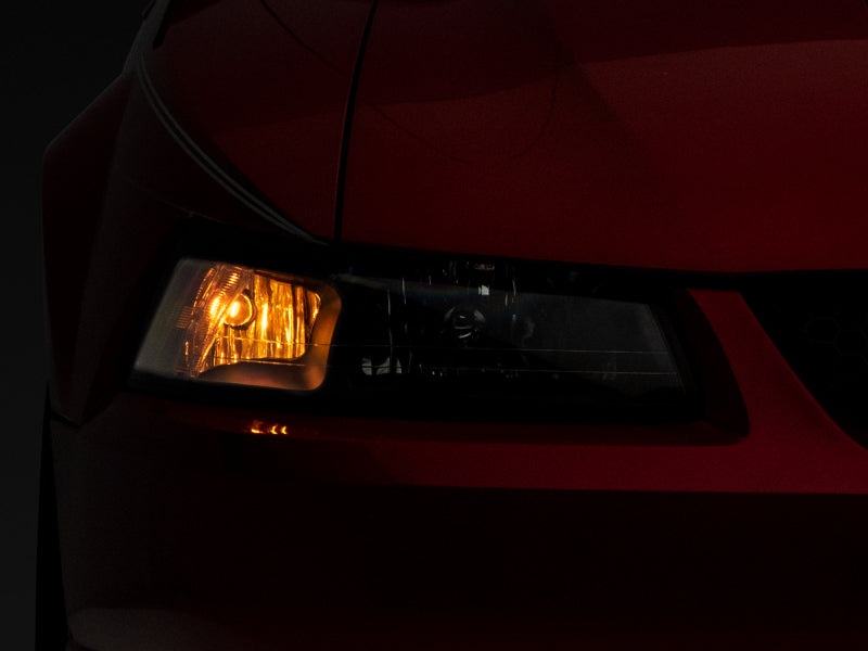 Raxiom 99-04 Mustang Axial Series OEM Style Replacement Headlights- Black Housing (Clear Lens) 413419 413419 Photo - Close Up