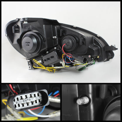 Spyder Mercedes Benz W204 C-Class 12-13 Projector Halogen Model- DRL Chrm PRO-YD-MBW20412-DRL-C 5074256 5074256 User 1