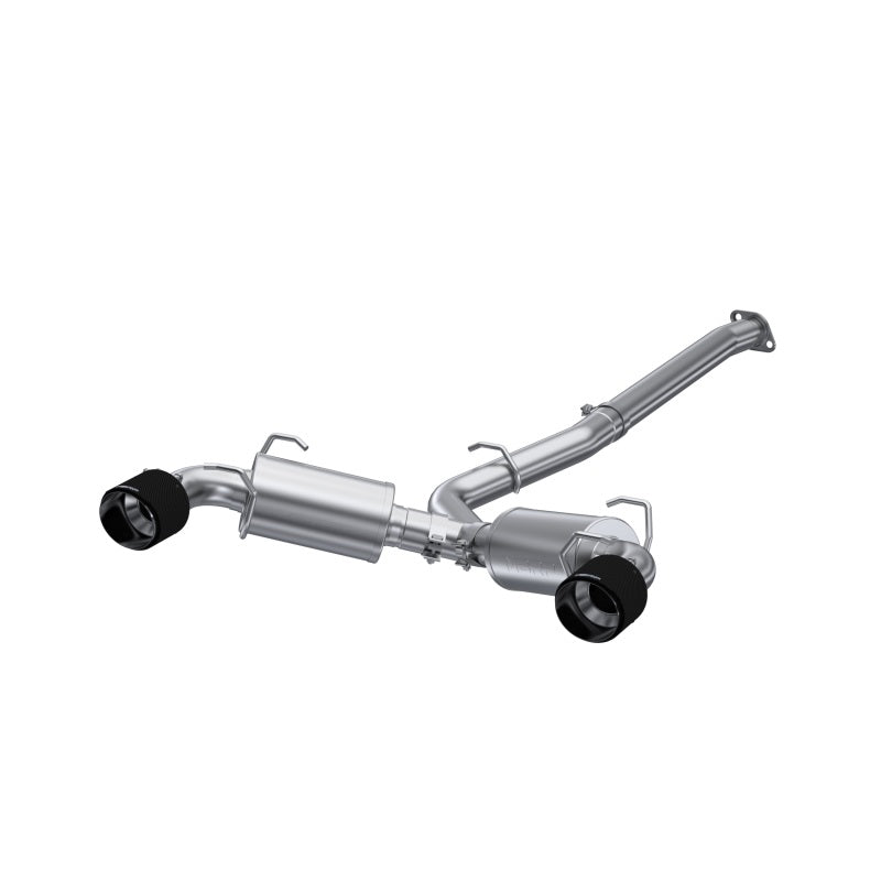 MBRP 13-22 Subaru BRZ 2.0L/ 2.4L 3in Dual Split Rear Cat Back w/CF Tips- T304 S48043CF S48043CF Photo - Primary