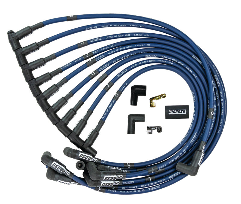 Moroso Wire Set, UTR 40, SBC HEI, Blue 73664 User 1