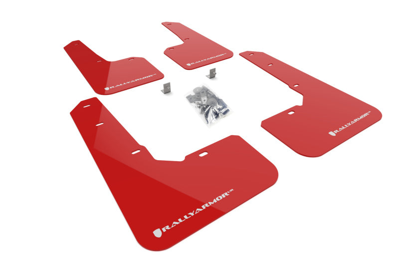 Rally Armor 2022 Subaru Outback Wilderness Red Mud Flap White Logo MF76-UR-RD/WH MF76-UR-RD/WH Photo - Primary