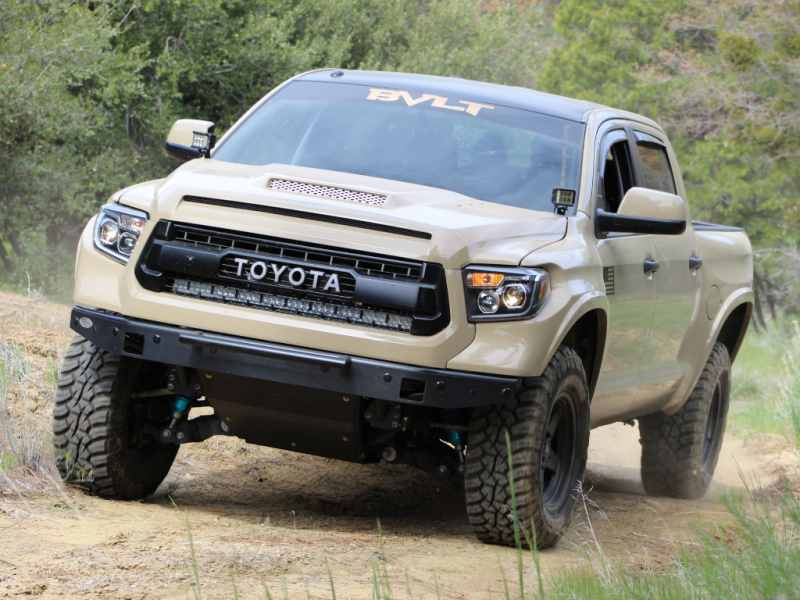 Cali Raised LED Cali Raised 14-21 Toyota Tundra 42 Hidden Grille Curved Led Light Bar Brackets Kit - No One Light B CR3132 CR3132 Photo - Primary