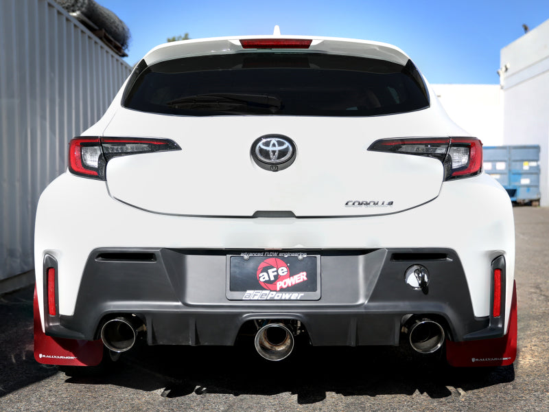 aFe 23-24 Toyota GR Corolla L3 1.6L (t) Gemini XV 3in to 2-1/2in Cat Back Exhaust w/ Polished Tips 49-36070-P 49-36070-P Photo - Mounted