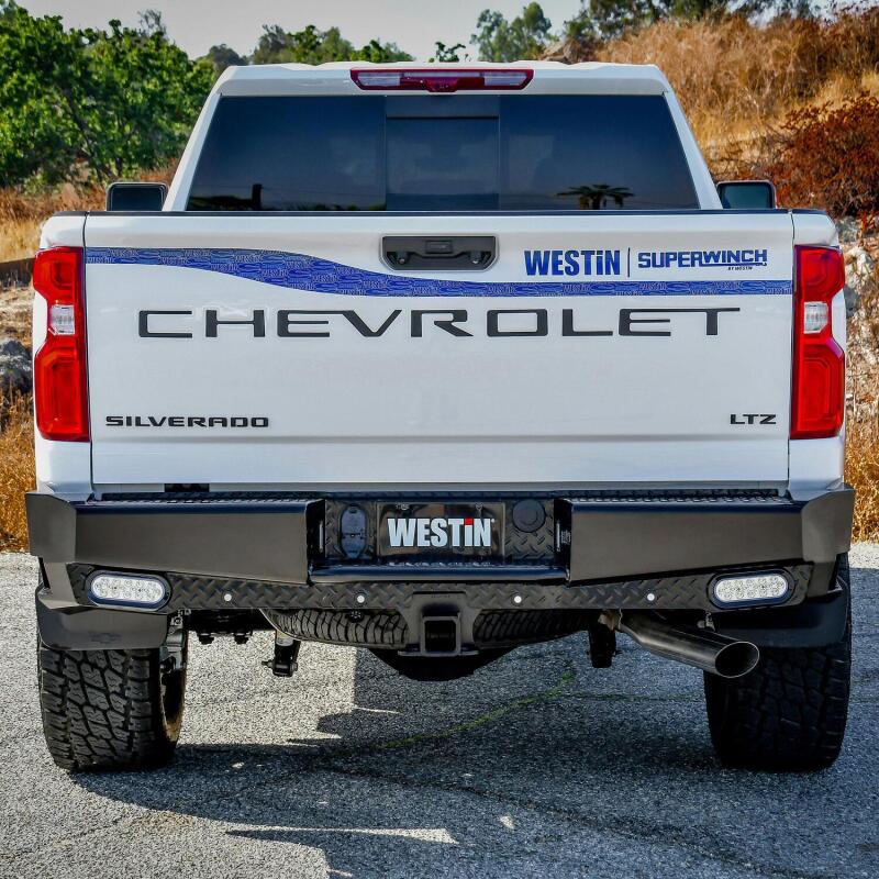 Westin 19-20 Chevy Silverado 1500 HDX Bandit Rear Bumper - Black 58-341185 58-341185 Photo - Mounted