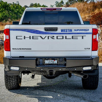 Westin 19-20 Chevy Silverado 1500 HDX Bandit Rear Bumper - Black 58-341185 58-341185 Photo - Mounted