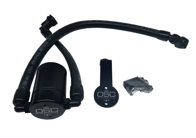 J&L 2011-2017 Ford Mustang GT Driver Side Oil Separator 3.0 - Black Anodized 3011D-B 3011D-B Photo - Primary