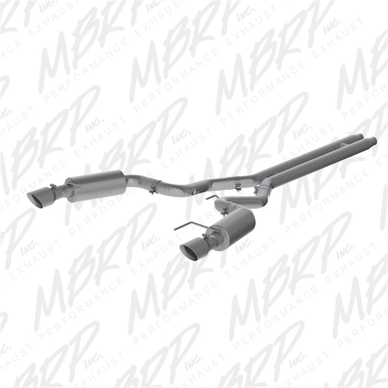 MBRP 15 Ford Mustang GT 5.0 Convertible T409 3in Cat Back Dual Split Rear S7239409 Photo - Primary