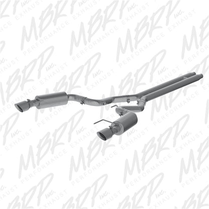 MBRP 15 Ford Mustang GT 5.0 Convertible T409 3in Cat Back Dual Split Rear S7239409 Photo - Primary