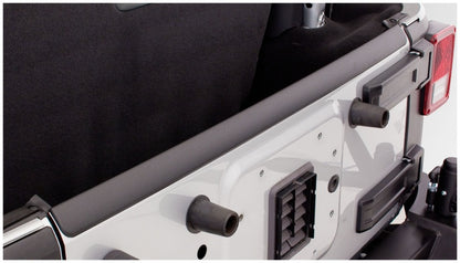Bushwacker 07-18 Jeep Wrangler Trail Armor Hood and Tailgate Protector Excl Power Dome Hood - Black 14013 14013 Photo - Mounted