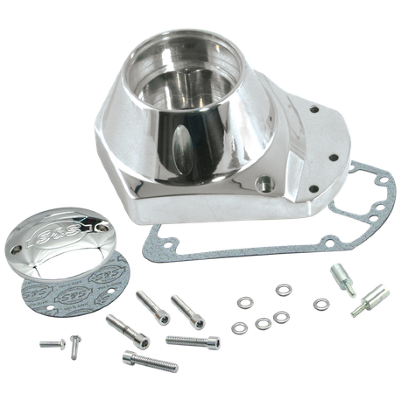 S&S Cycle 73-92 BT Billet Ignition Cover Gearcover - Chrome 106-4211