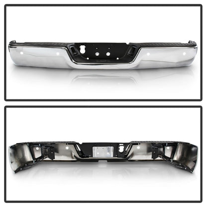 SPYDER xTune 09-18 Dodge Ram 1500 w/Parking Sensor OEM Style Steel Rear Bumper - Chrome RB-DR09-SET-WS-C 9047022 9047022 Photo - Unmounted