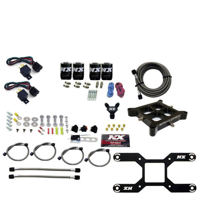 Nitrous Express 4150 Dual Stage Billet Crossbar Nitrous Kit (50-300 & 100-500HP) w/o Bottle 66042-00 66042-00 Photo - Primary