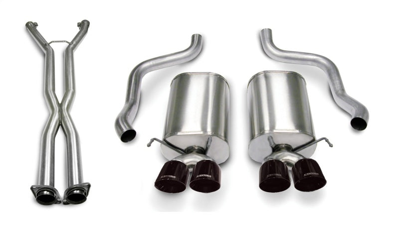 Corsa Performance 2.5" Dual Rear Exit Cat-Back Exhaust System with Twin 3.5" Tips 14169CB4BLK Photo - Primary