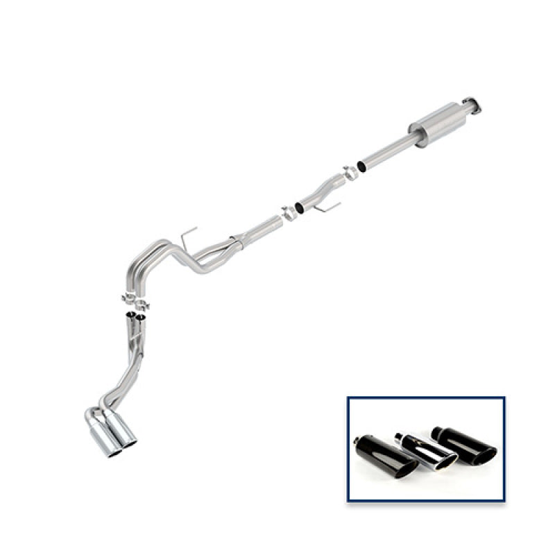 Ford Racing 15-18 F-150 5.0L Cat-Back Extreme Exhaust System Side Exit w/ Chrome Tips M-5200-F1550RECA M-5200-F1550RECA Photo - Primary