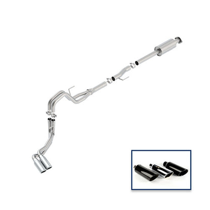 Ford Racing 15-18 F-150 5.0L Cat-Back Extreme Exhaust System Side Exit w/ Chrome Tips M-5200-F1550RECA M-5200-F1550RECA Photo - Primary