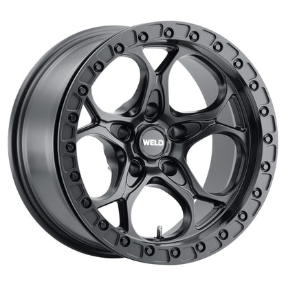 Weld Off-Road W901 17X10 Ledge Beadlock5 5X127 ET-25 BS4.50 Satin Black / Black Ring 71.5 W90170075450 W90170075450 Photo - Primary