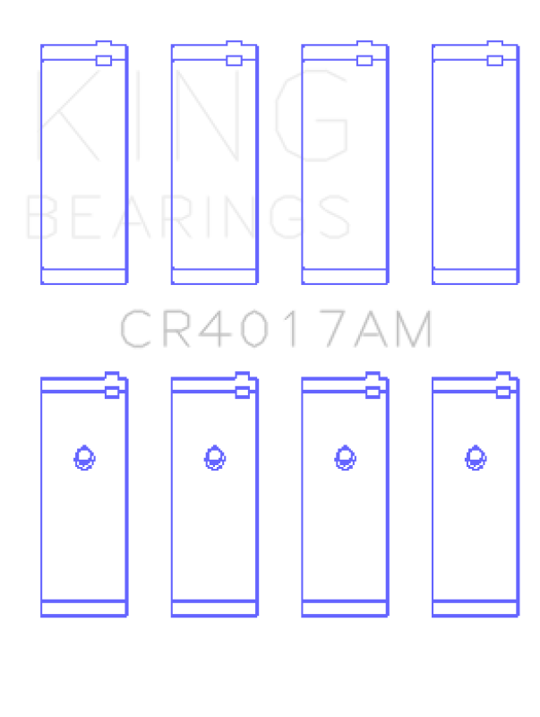 King Engine Bearings Opel 1.8/2.0 X18/20Xe (Size +0.25mm) Connecting Rod Bearing Set CR4017AM0.25 CR4017AM0.25 Photo - Primary