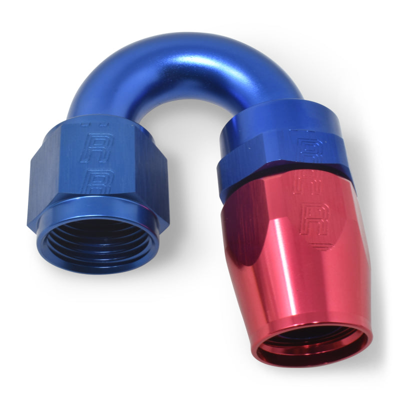 Russell Full Flow Swivel 180° Tight Radius Hose Ends - Red / Blue 613500 Photo - out of package