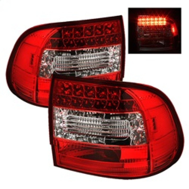 Spyder Porsche Cayenne 03-07 LED Tail Lights Red Clear ALT-YD-PCAY03-LED-RC 5007087 5007087 Photo - Primary