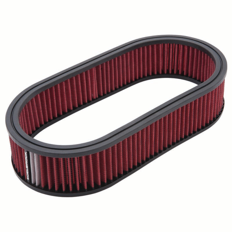 Edelbrock Air Cleaner Element, Oval, 2.5" Tall, Red with White Strip 1226 Photo - Primary