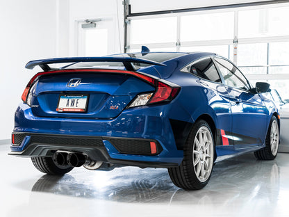 AWE Tuning 2016+ Honda Civic Si Track Edition Exhaust w/Front Pipe & Dual Diamond Black Tips 3020-33066 3020-33066 Photo - Mounted