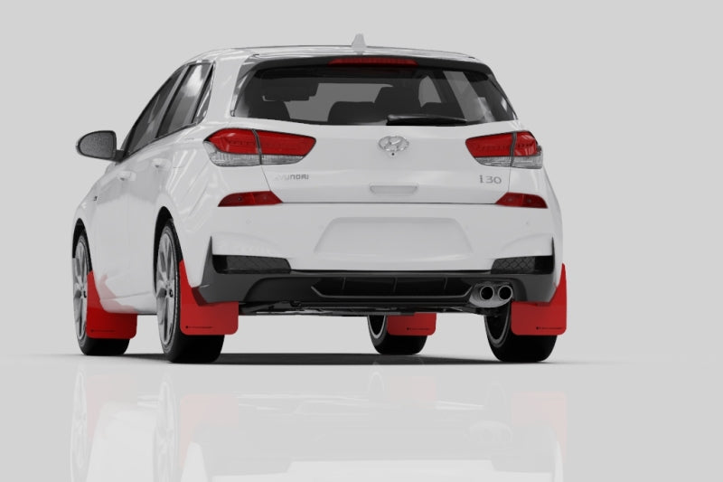 Rally Armor 2019+ Hyundai Elantra N Line UR Red Mud Flap w/ Black Logo MF59-UR-RD/BLK MF59-UR-RD/BLK User 3